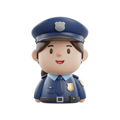 Female Police - 3d icon