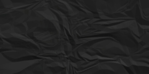 Obraz premium Dark black crumpled paper background texture pattern overlay. wrinkled high resolution arts craft and Seamless white crumpled paper. 
