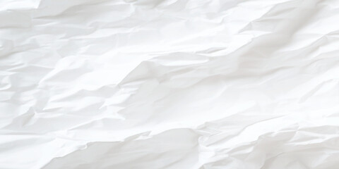 Fototapeta premium Abstract white crumpled paper texture background with sharp creases, shadows, and copy space, a blank canvas for design.