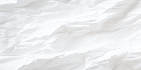 Fototapeta premium Abstract white crumpled paper texture background with sharp creases, shadows, and copy space, a blank canvas for design.