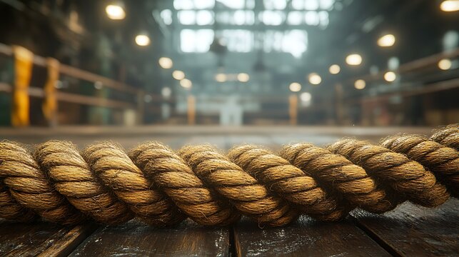 Rope on boxing ring closeup. - Powered by Adobe
