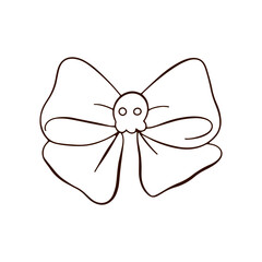 Hand-Drawn Bows & Ribbons Line Art Elements