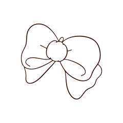 Hand-Drawn Bows & Ribbons Line Art Elements