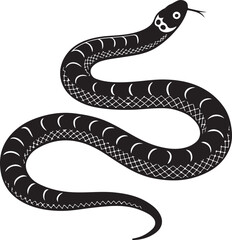 Naklejka premium Stylized cobra snake silhouette design