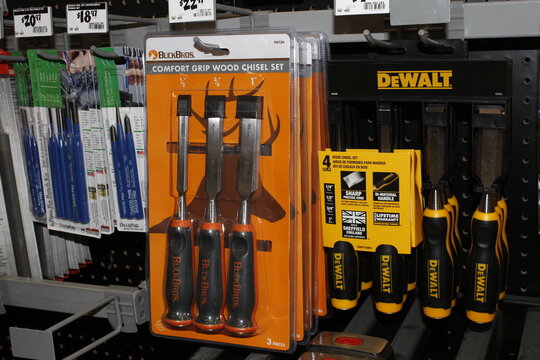 Buc Bros DEWALT Wood Chisels closeup shelf