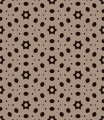 Seamless Coffee Beans and Star Pattern Background Design