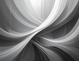 Abstract grayscale image featuring flowing lines that intersect and curve, creating a dynamic and elegant composition