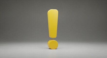 Yellow Exclamation Point Symbol of Alertness and Importance