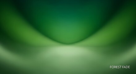 Abstract green gradient background with smooth transitions and forest fade effect