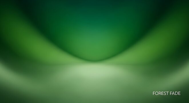 Abstract green gradient background with smooth transitions and forest fade effect