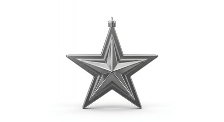 Obraz premium Shiny Metal Star Ornament Hanging for Festive Occasions and Celebrations