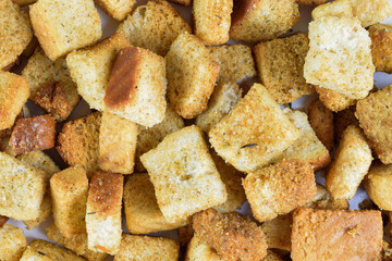Delectable Salad Croutons Background Texture