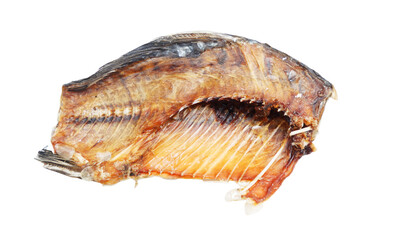 A fish is cut in half and the inside is shown