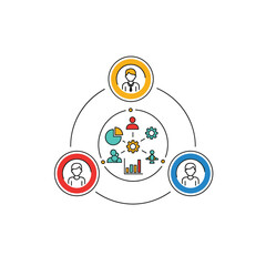 Fototapeta premium Connecting people and processes for efficient business operations and strategic planning.