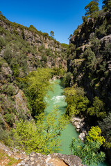 Antalya's famous Green Canyon from above