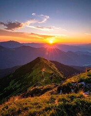 Mountain sunset vista