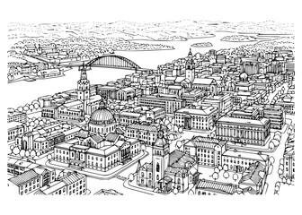 Jyväskylä City Line Art