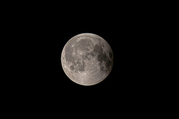 Doha, Qatar - September 04, 2025: a supermoon with black isolated background