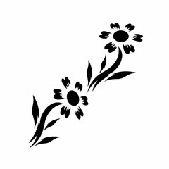 Minimalist Floral Branch Tattoo Design
