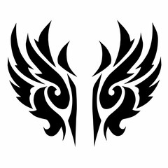 Gothic or Fantasy Style Tribal Wings