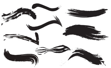  vintage  brush Lines Set vector  graphic illustration