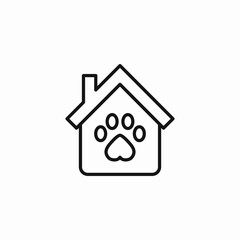 animal shelter pet house icon sign vector