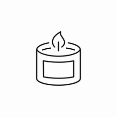 burning wick candle icon sign vector