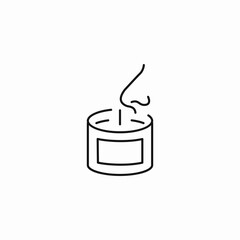 smelling scented candle icon sign vector