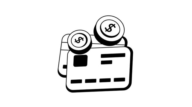 Credit or debit card purchase process Animation MP4 File
