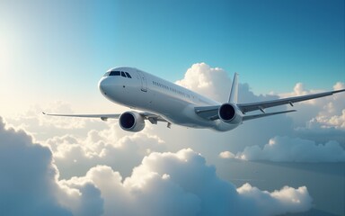 Obraz premium Concept of airplane travel to exotic destination. High quality