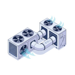 Connected air conditioning units for efficient climate control and ventilation systems.