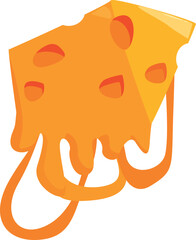 Melted cheese dripping, forming a visually appealing texture, perfect for projects related to food or dairy products