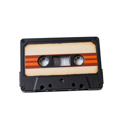 Obraz premium Vintage Audio Cassette with Classic Stripes and Retro Design