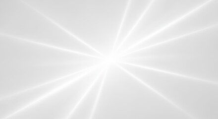 Abstract white starburst burst of light exploding from center with radiating lines