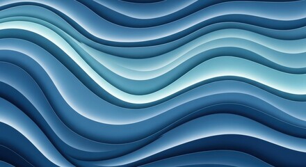 Abstract blue waves texture with smooth ripples and shimmering light effects