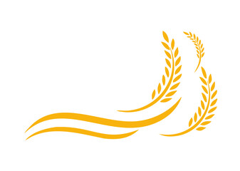 Wheat rice agriculture logo, Wheat grain, Wheat Nutrition, Wheat rice agriculture logo Inspiration vector

