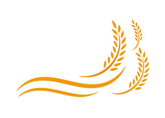 Obraz premium Wheat rice agriculture logo, Wheat grain, Wheat Nutrition, Wheat rice agriculture logo Inspiration vector