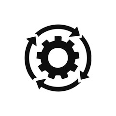 setting vector glyph flat icon