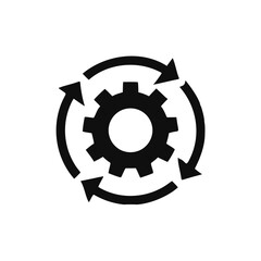 setting vector glyph flat icon