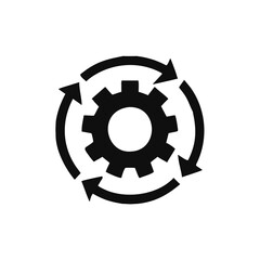 setting vector glyph flat icon