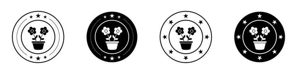 Flower icon template design. Flower flat design template for business. Stock vector