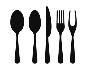 Illustration of a silverware setting