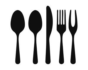 Illustration of a silverware setting