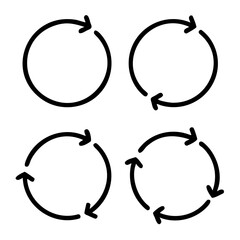 A drawn set of black different arrows.
