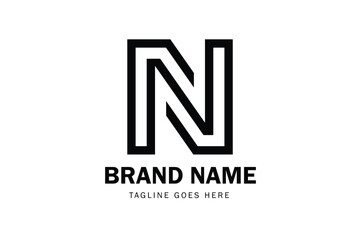 Letter N Minimalist Logo Design, Creative Personal Brand Initial Letter Logo for Your Business