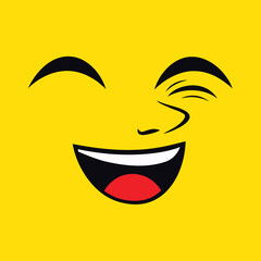Smile Face Vector Happiness Illustration