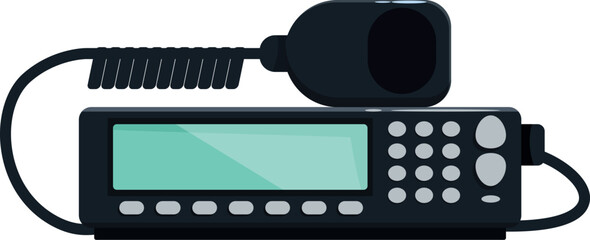 Portable radio transceiver featuring a microphone for clear communication