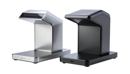 Flatbed Paper Scanner with Touch Control Panel isolated on transparent background