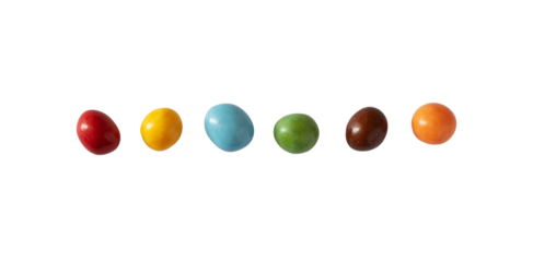 colorful chocolate gems isolated