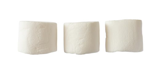 sweet white marshmallows isolated element